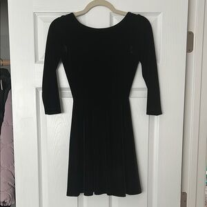 American Apparel Velvet Black Dress